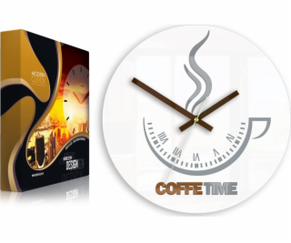 ModernClock Nástenné hodiny Coffee Time ver.II WHITE ULTR...