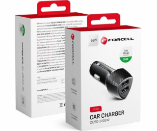 ForCell nabíjačka FORCELL CARBON nabíjačka do auta USB QC...