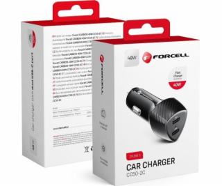 ForCell FORCELL CARBON nabíjačka autonabíjačka Typ C 3.0 ...