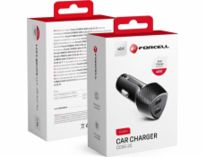 ForCell FORCELL CARBON nabíjačka autonabíjačka Typ C 3.0 PD20W + Typ C 3.0 PD20W CC50-2C čierna (celkom 40W)