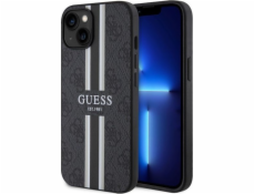 Guess Case Guess GUHMP14SP4RPSK Apple iPhone 14 čierno/čierne pevné púzdro 4G Printed Stripes MagSafe