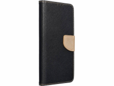 Efektné puzdro na knihy FANCY BOOK HOLSTER Puzdro na Samsung Galaxy S22 Ultra Black Gold