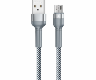 USB kábel USB-A - microUSB 1 m strieborný (KABAV1183)