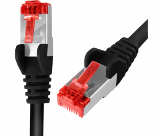 Spacetronik RJ45 kábel CAT 6 S/FTP AWG27 LSZH čierny 0,5m