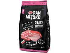 Pán Mięsko Suché krmivo pre psov Teľacie s prepeličkou (šteňa) chrumkavé XS 9kg