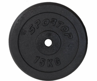 Sportop liatinová záťaž 15 kg priemer 26