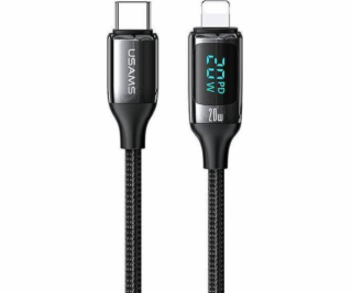 Usams USB-C – Lightning kábel 1,2 m čierny (6958444975436)