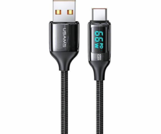 Usams USB-A - USB-C USB kábel 1,2 m čierny (6958444975412)