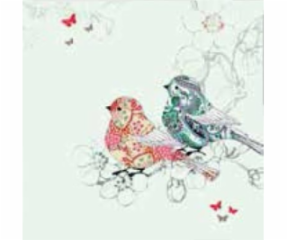 Karta Clear Creation Swarovski square Birds (CL0504)