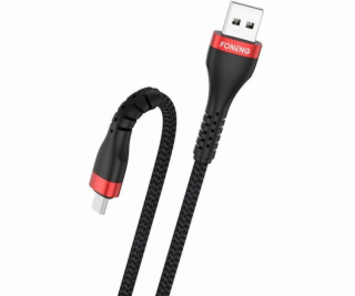 Foneng USB-A - microUSB USB kábel 1 m čierny (X82 Micro)