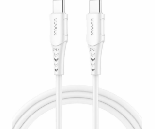 Vipfan USB-C - USB-C kábel USB 1 m Biela (P05-1m)