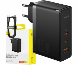 Baseus nabíjačka Baseus GaN5 Pre 2xUSB-C + USB nástenná n...