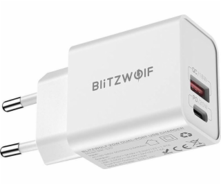 Blitzwolf BW-S20 nabíjačka 1x USB-A 1x USB-C 3A (BLZ414WHT)