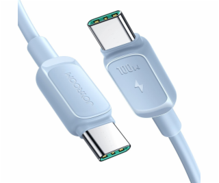 Joyroom USB-C – USB-C kábel USB-C 1,2 m modrý (JYR758)