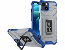 Kryt hybridného puzdra Hurtel Crystal Ring Case + magnetický držiak iPhone 13 mini modrý