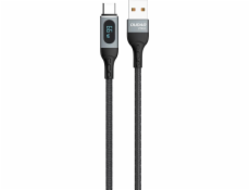 Dudao USB-A - USB-C USB kábel 1 m čierny (6973687243678)