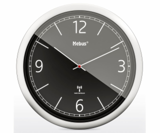 Mebus 19813 radio wall clock black/silver