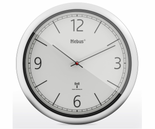 Mebus 19810 radio wall clock grey/silver