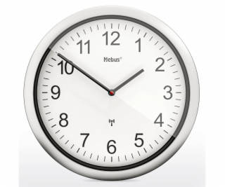 Mebus 19809 radio wall clock white/silver