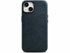 iCarer iCarer Oil Wax Premium Leather Case iPhone 14 Magnetické kožené case s MagSafe Dark Blue (WMI14220701-BU)