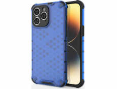 Puzdro Hurtel Honeycomb iPhone 14 Pro Max, obrnený hybridný kryt, modrý