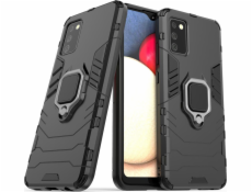 Kryt hybridného puzdra Wozinsky Ring Armor Armored + magnetický držiak pre Samsung Galaxy A03s (166.5) čierny