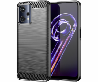 Pružný kryt Hurtel Carbon Case pre Realme 9 Pre čierny