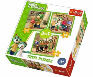 Trefl Puzzle 3v1. Treflik Family – Treflik Fun (GXP-645299)