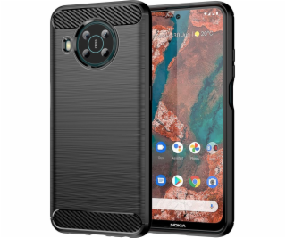 Pružný kryt Hurtel Carbon Case pre Nokia X100 čierny