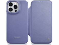 iCarer iCarer CE Premium Leather Folio Case iPhone 14 Pro Max kožené puzdro s Flip Magnetic MagSafe svetlo fialové (WMI14220716-LP)