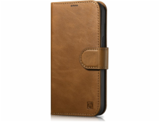 iCarer iCarer iCarer Oil Wax Wallet Case 2v1 Case iPhone 14 Pre Max Leather Flip Cover Anti-RFID Brown (WMI14220724-TN)