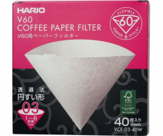 Papierové filtre Hario Drip V60-03 - 40 kusov