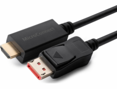 MicroConnect DisplayPort - HDMI kábel 1m čierny (MC-DP-HDMI-1004K)