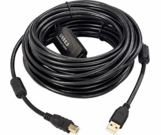 USB MicroConnect USB-A - USB-B kábel 10 m čierny (USBAB10...