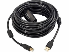 USB MicroConnect USB-A - USB-B kábel 10 m čierny (USBAB10B-ACTIVE)