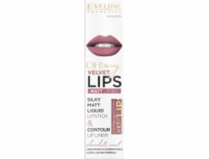 Eveline Oh My Lips Matný rúž a ceruzka na pery 13 Brownie Biscotti 4,5 ml