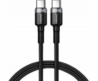 Feegar USB kábel USB-C – USB-C 1 m čierny (FEE-01901)