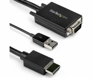 StarTech HDMI - D-Sub (VGA) + USB-A kábel 2m čierny (VGA2...