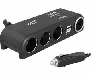 LTC LTC Adaptér CAR FIRE 4 zásuvky 120W, 2xUSB 1.2A, 12/2...