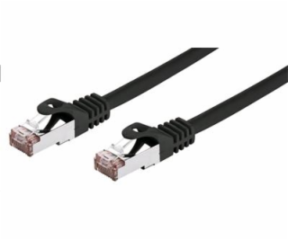 Kabel C-TECH patchcord Cat6, FTP, černý, 0,25m