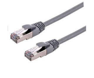 Kabel C-TECH patchcord Cat6a, S/FTP, šedý, 5m