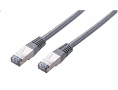 Kabel C-TECH patchcord Cat5e, FTP, šedý, 15m