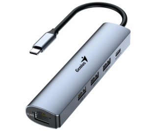 GENIUS hub UH-545/ USB-C na RJ45 Gigabit/ 3x USB3.0/ USB-...