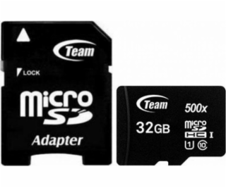 Karta TeamGroup 500x MicroSDHC 32GB Class 10 UHS-I (TUSDH...