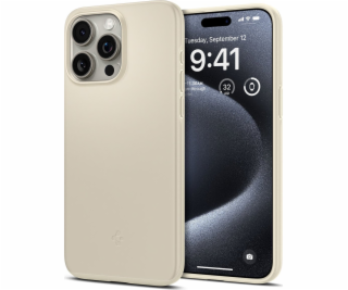 Spigen Thin Fit, nemá béžová - iPhone 15 Pro