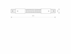 Jungtis Nowodvorski TRACK PROFILE FLEX CONNECTOR, 280 mm