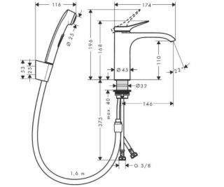 Praustuvo maišytuvas Hansgrohe Vivenis 75210000, chromo