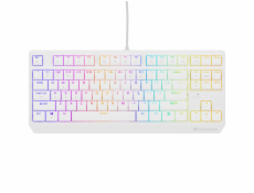 Genesis herní klávesnice THOR 230/TKL/RGB/Outemu Brown/Drátová USB/US layout/Bílá