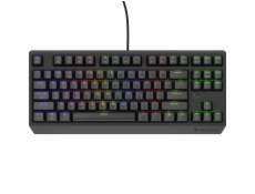 Genesis herní klávesnice THOR 230/TKL/RGB/Outemu Red/Drátová USB/US layout/Černá