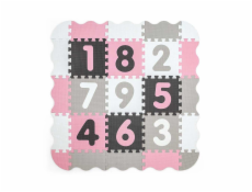 Pěnové puzzle podložka ohrádka Milly Mally Jolly 3x3 Digits Pink Grey